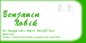 benjamin nobik business card